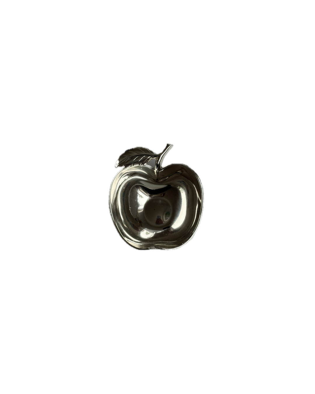 Vintage Silver Apple-Shaped Trinket Dish