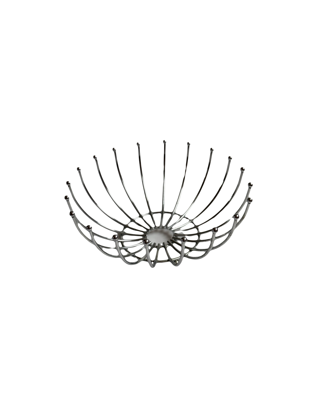 Mid-Century Brutalist Steel Fruit Bowl