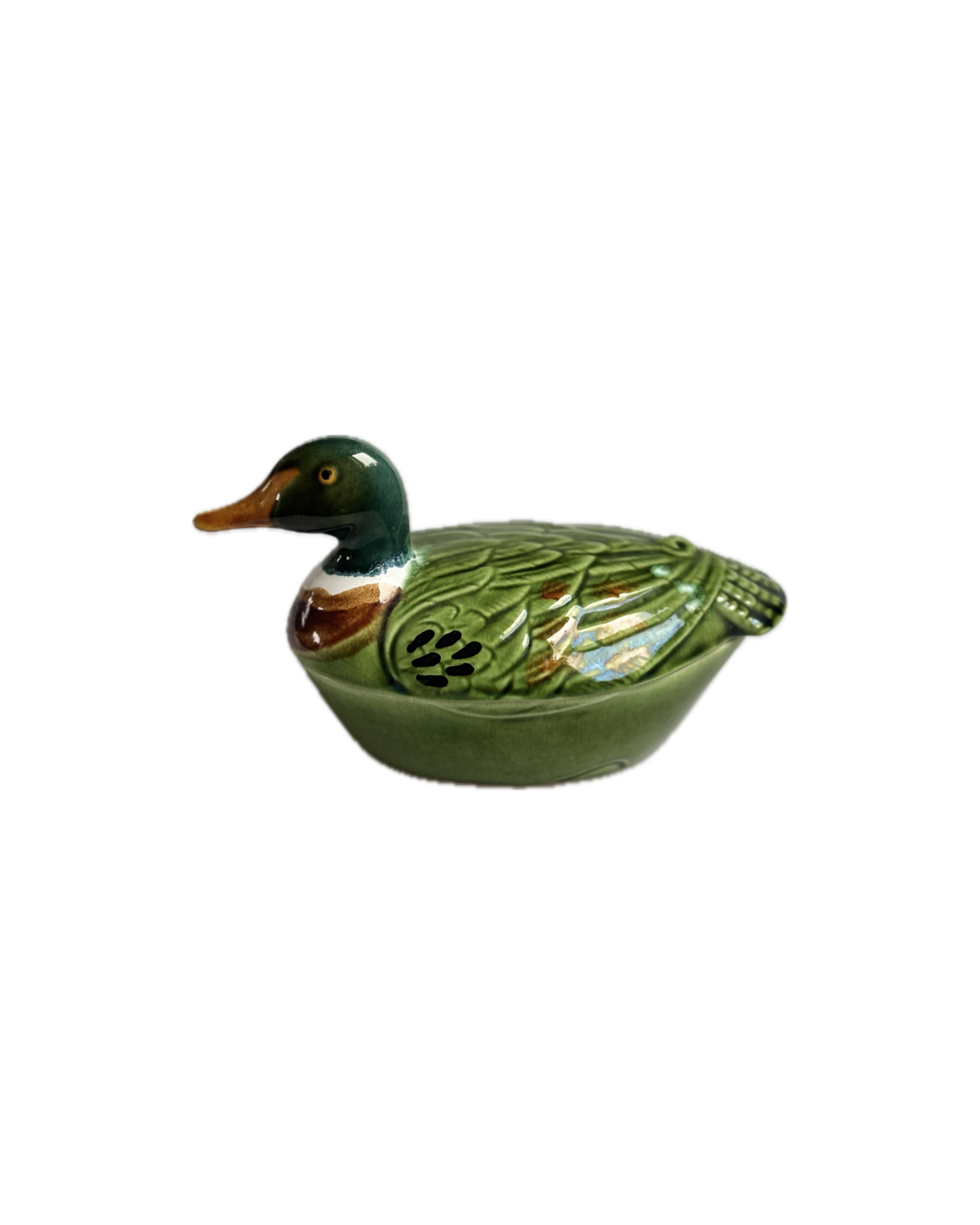 Vintage Ceramic Duck Terrine Dish by Michel Caugant