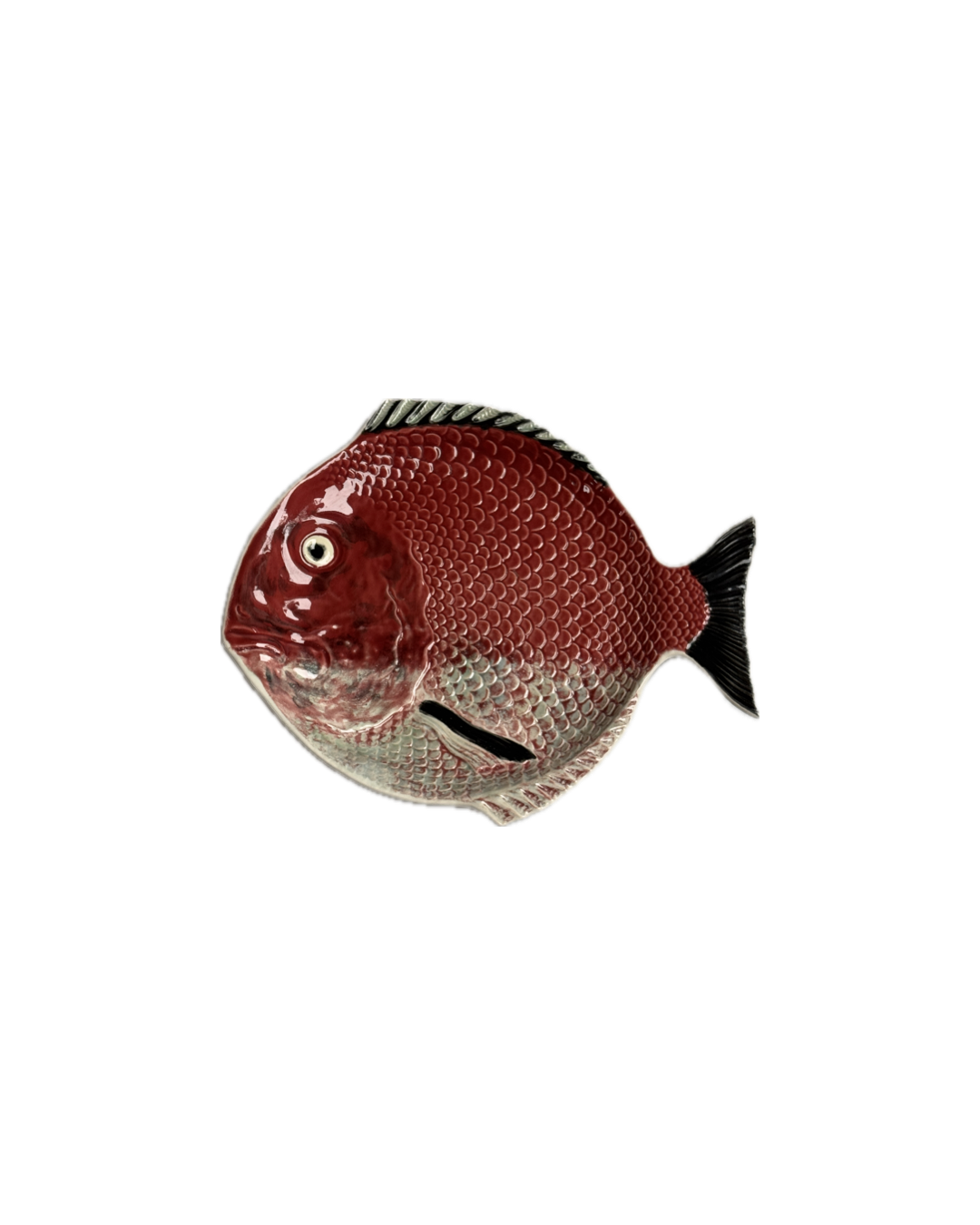 Vintage Bordallo Pinheiro Red Fish Plate – Made in Portugal