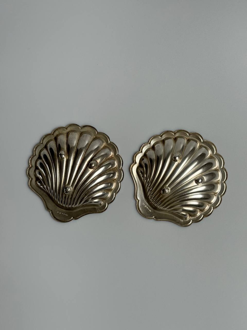 Antique Silver Scallop Shell Dishes