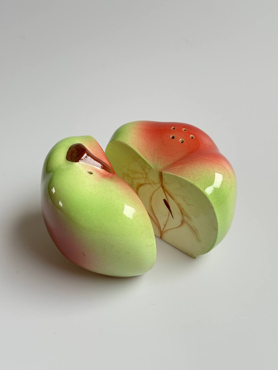 Vintage Carlton Ware Salt and Pepper Shakers in Apple Design