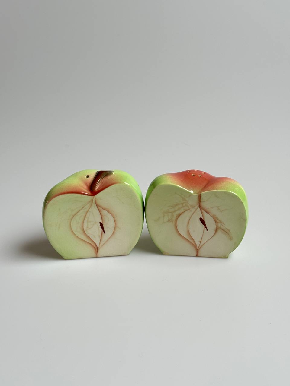 Vintage Carlton Ware Salt and Pepper Shakers in Apple Design