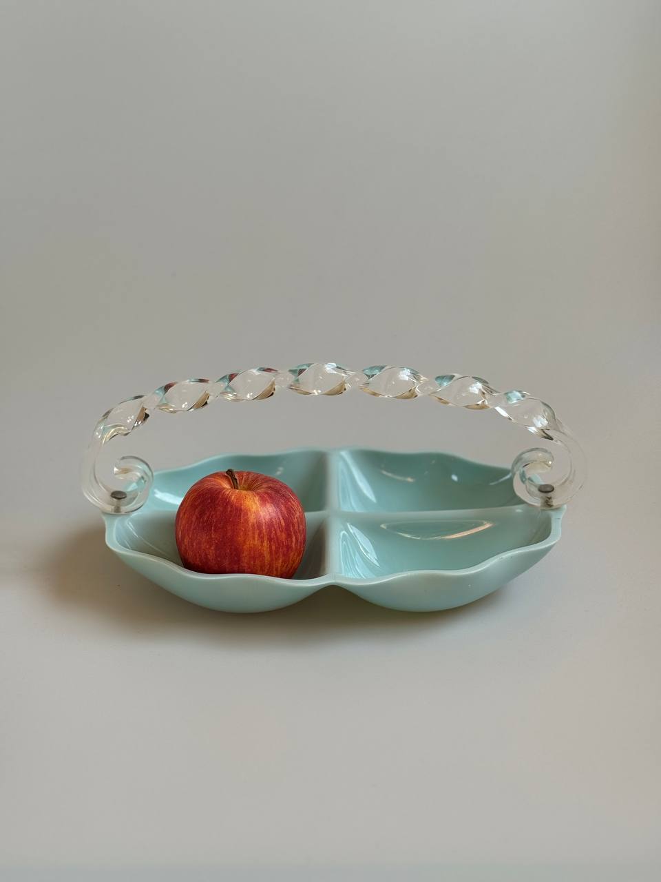 Vintage Lucite Twist Handle Dish