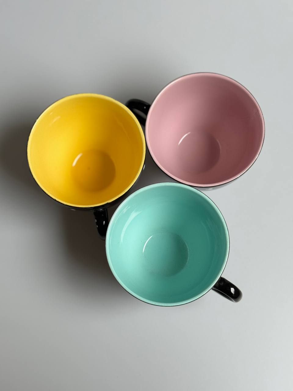 Set of 3 Vintage Polka Dot Cups