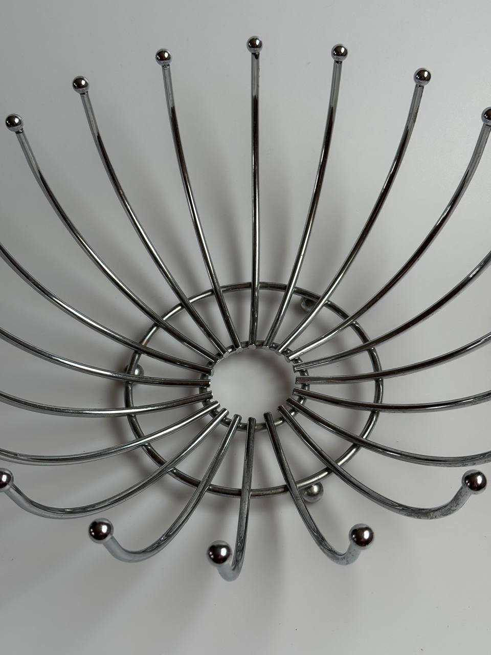 Mid-Century Brutalist Steel Fruit Bowl