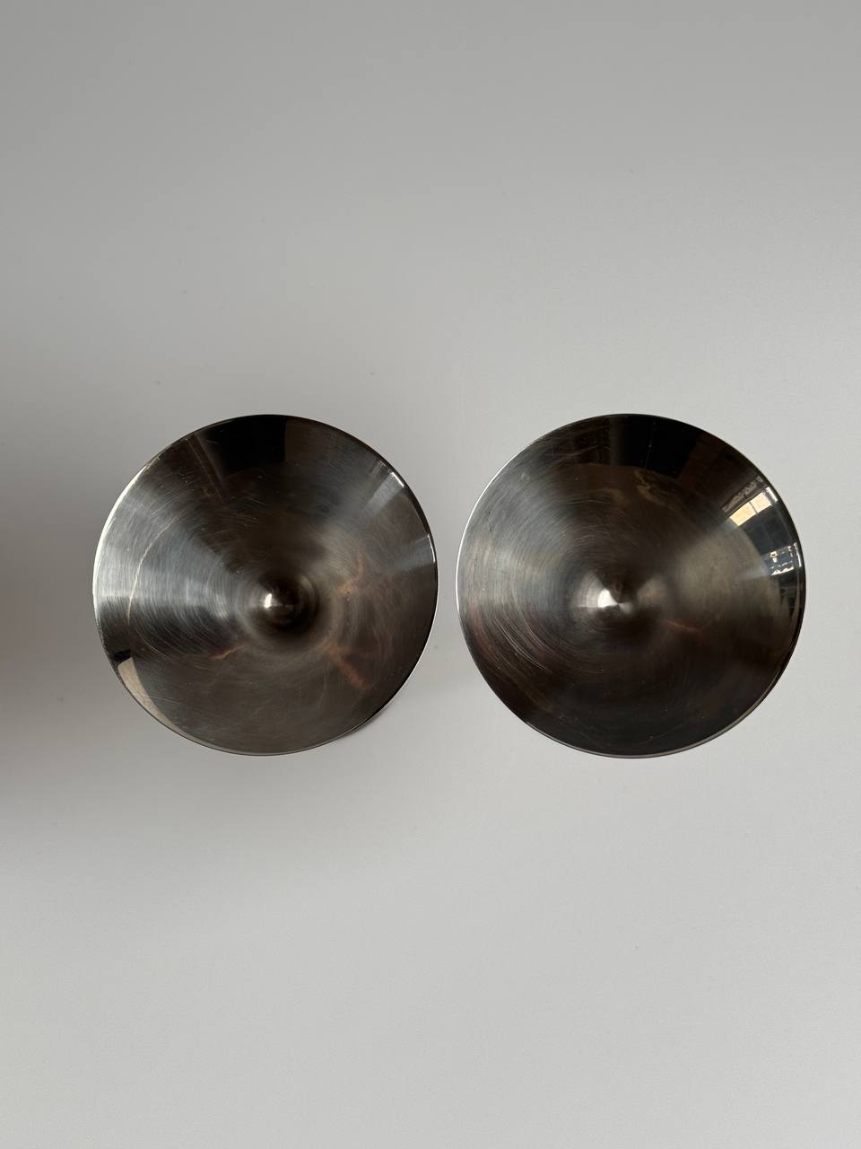 Vintage 1960s-1970s Stainless Steel Martini Glasses