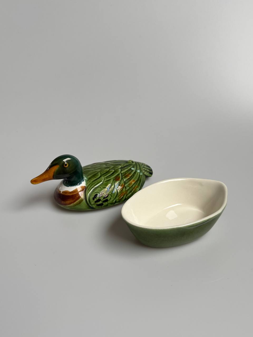 Vintage Ceramic Duck Terrine Dish by Michel Caugant