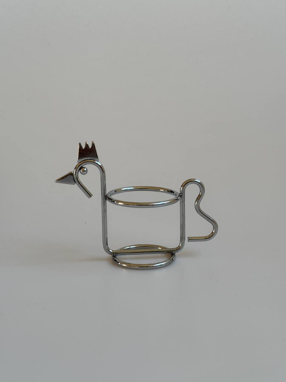 Set of 4 Vintage Chrome Egg Cups