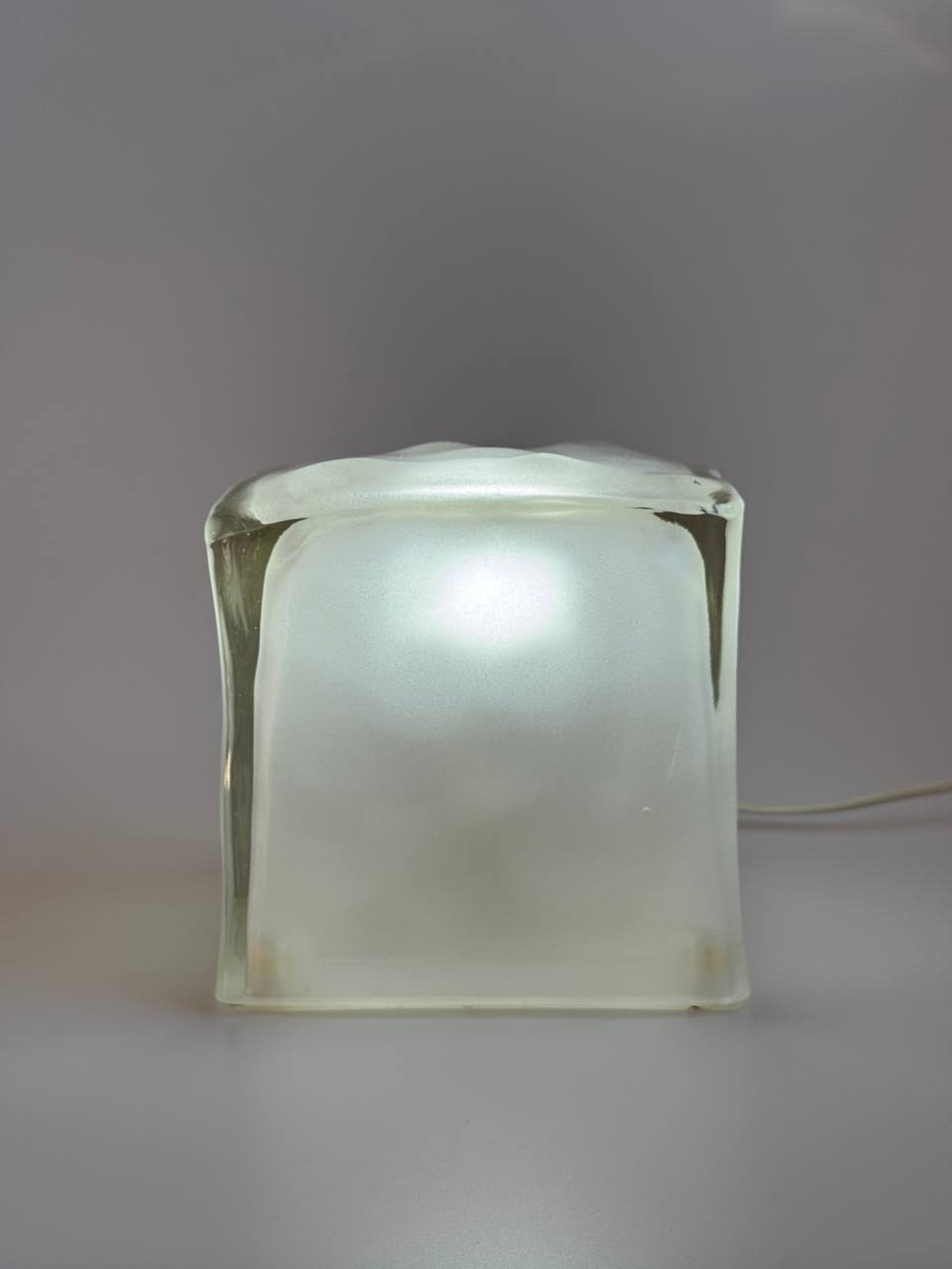 Vintage IKEA Iviken Frosted Glass Ice Cube Lamp