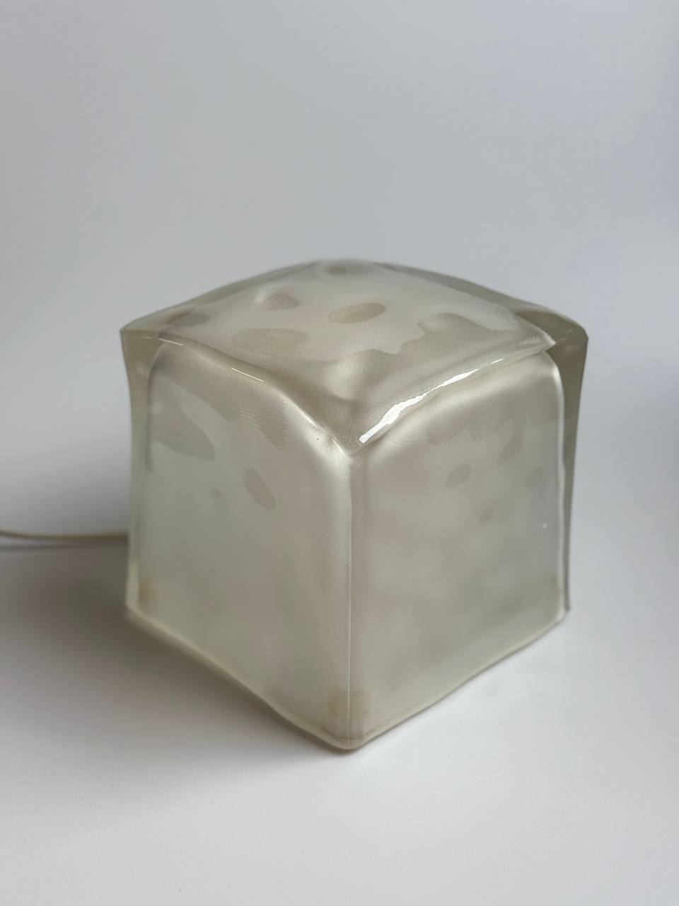 Vintage IKEA Iviken Frosted Glass Ice Cube Lamp