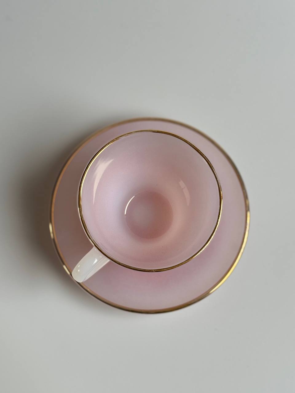 Vintage Arcopal France Harlequin Coffee Cup and Saucer Set | 1960s Pastel Opalescent | Set of 6