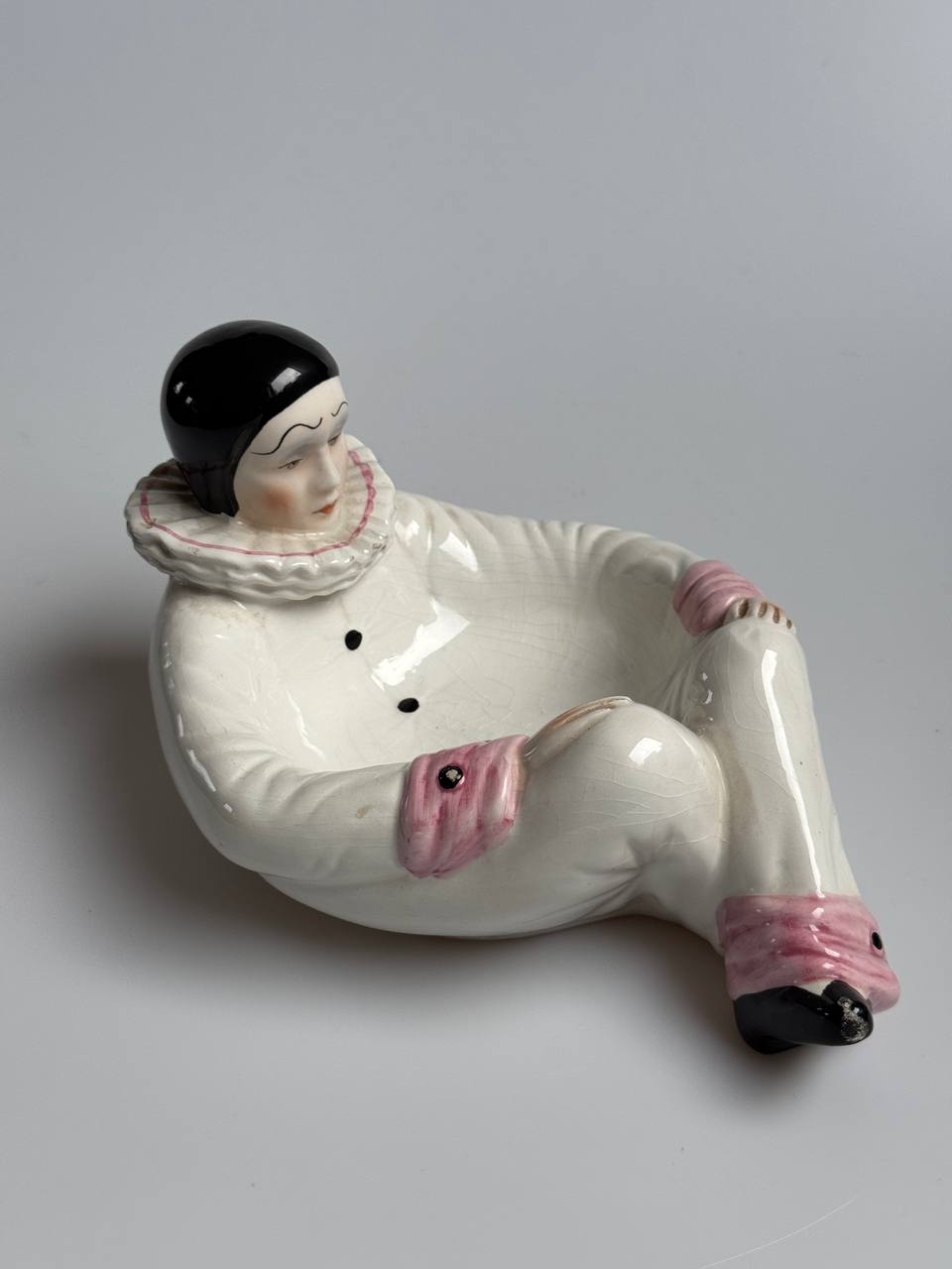 Vintage Antonio Zen Italian Porcelain Pierrot Clown Soap Dish for Casa Pupo London