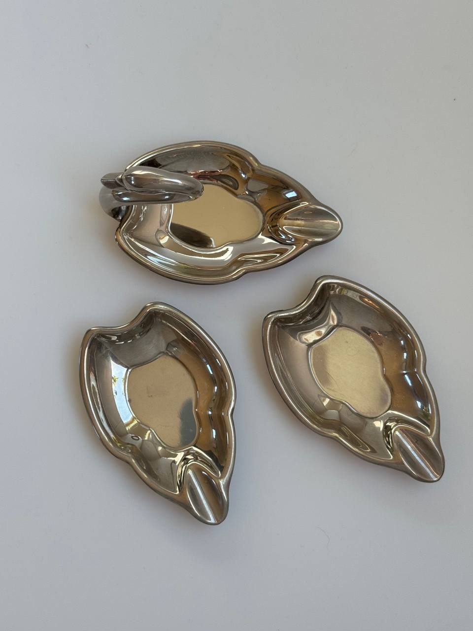 Vintage Silver Swan Trinket Dish Set (1960s)