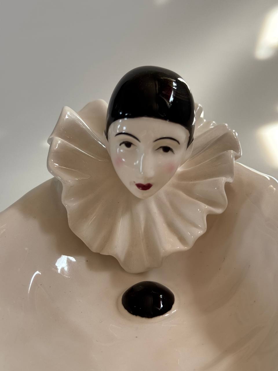 Vintage Pierrot Clown Ceramic Dish – Japan 1960s–80s | Soap or Jewellery Holder