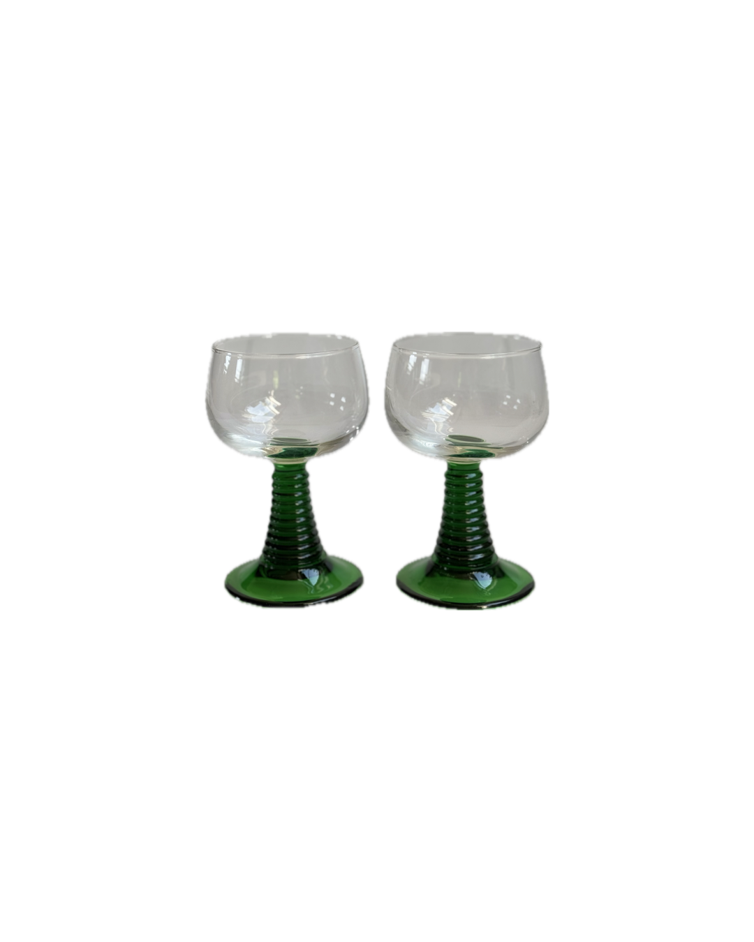 Vintage Luminarc Beehive Stem Wine Glasses – Set of 2 – Made in France