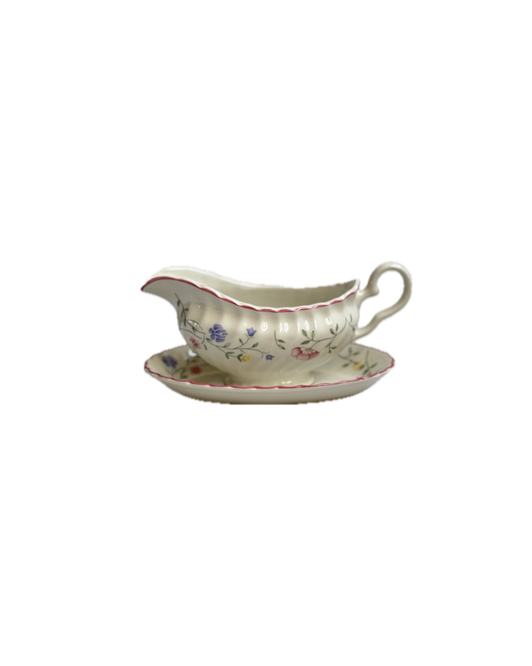 Vintage Johnson Brothers Summer Chintz Gravy Boat and Plate