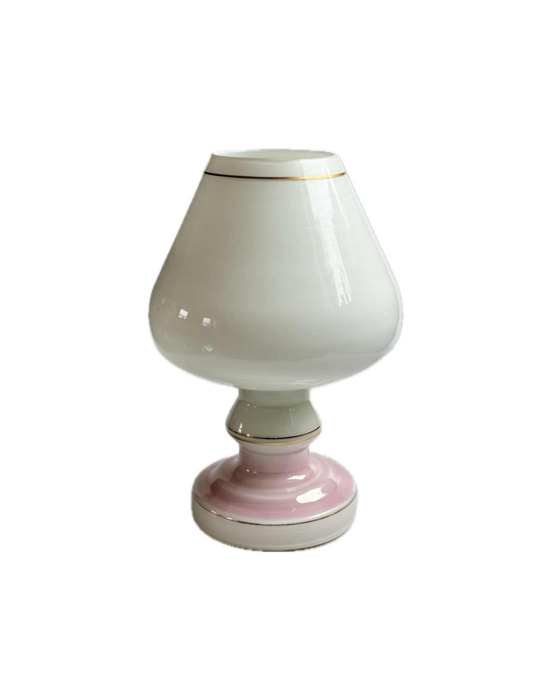 Vintage Mushroom-Shaped Glass Table Lamp