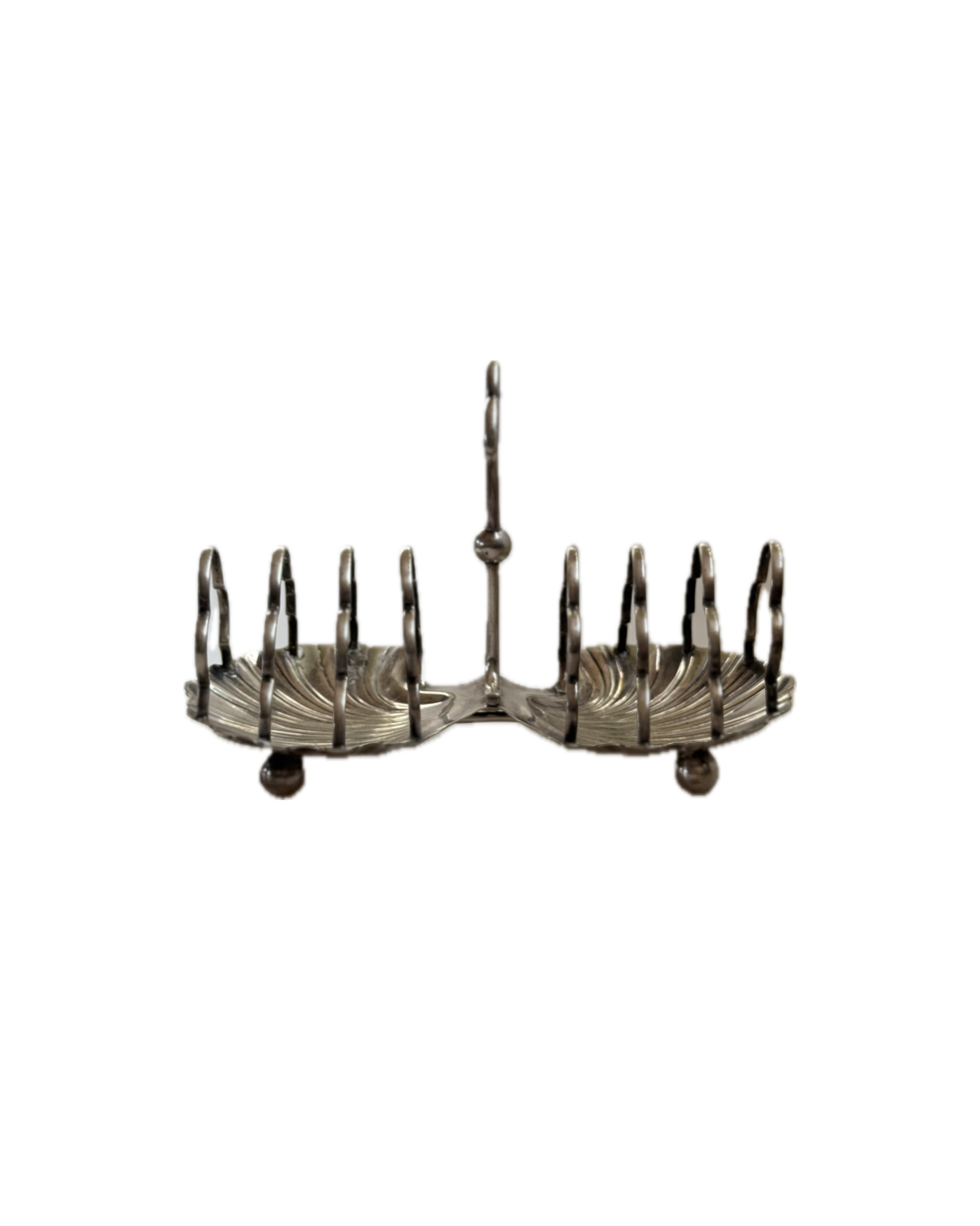 Vintage Shell Pattern Silver Toast Rack