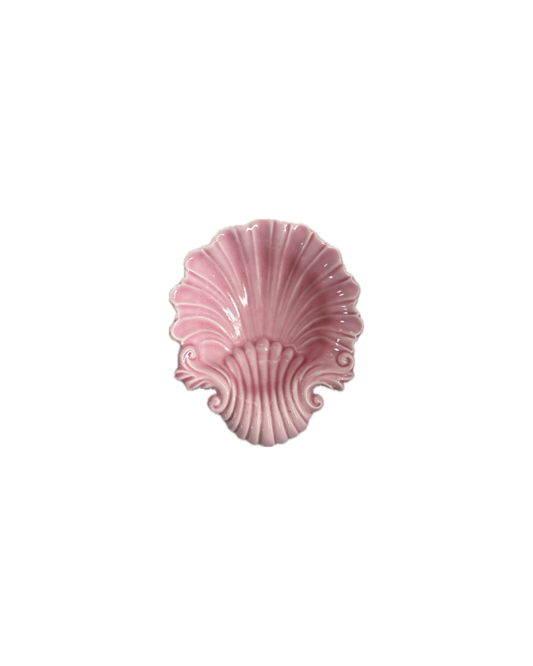 Vintage Pink Shell-Shaped Ceramic Soap Dish