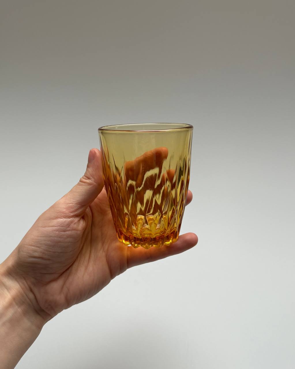 60s/70s Vintage Retro Amber Glass Tumblers