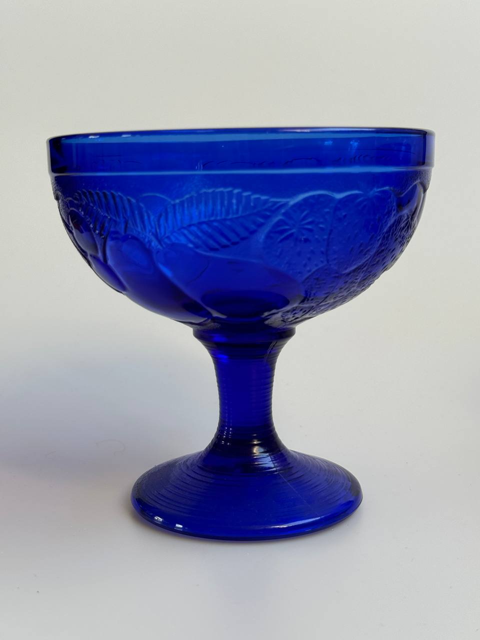 Vintage French Luminarc Cobalt Blue Glass Set (Set of 2)