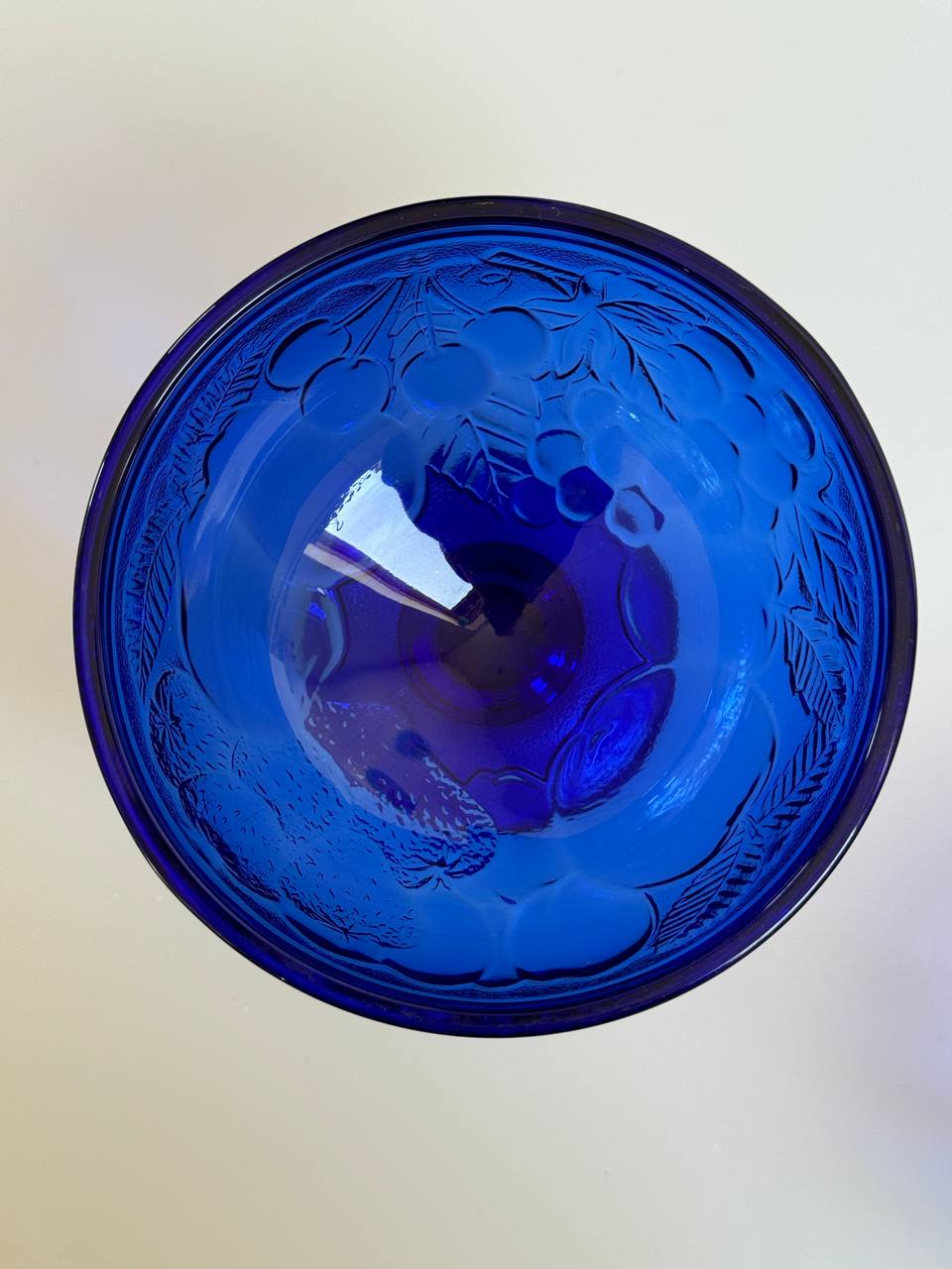 Vintage French Luminarc Cobalt Blue Glass Set (Set of 2)