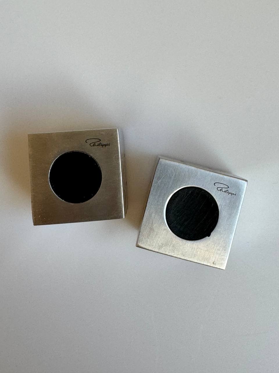 Vintage Philippi Cube Salt & Pepper Shakers – Modernist Design