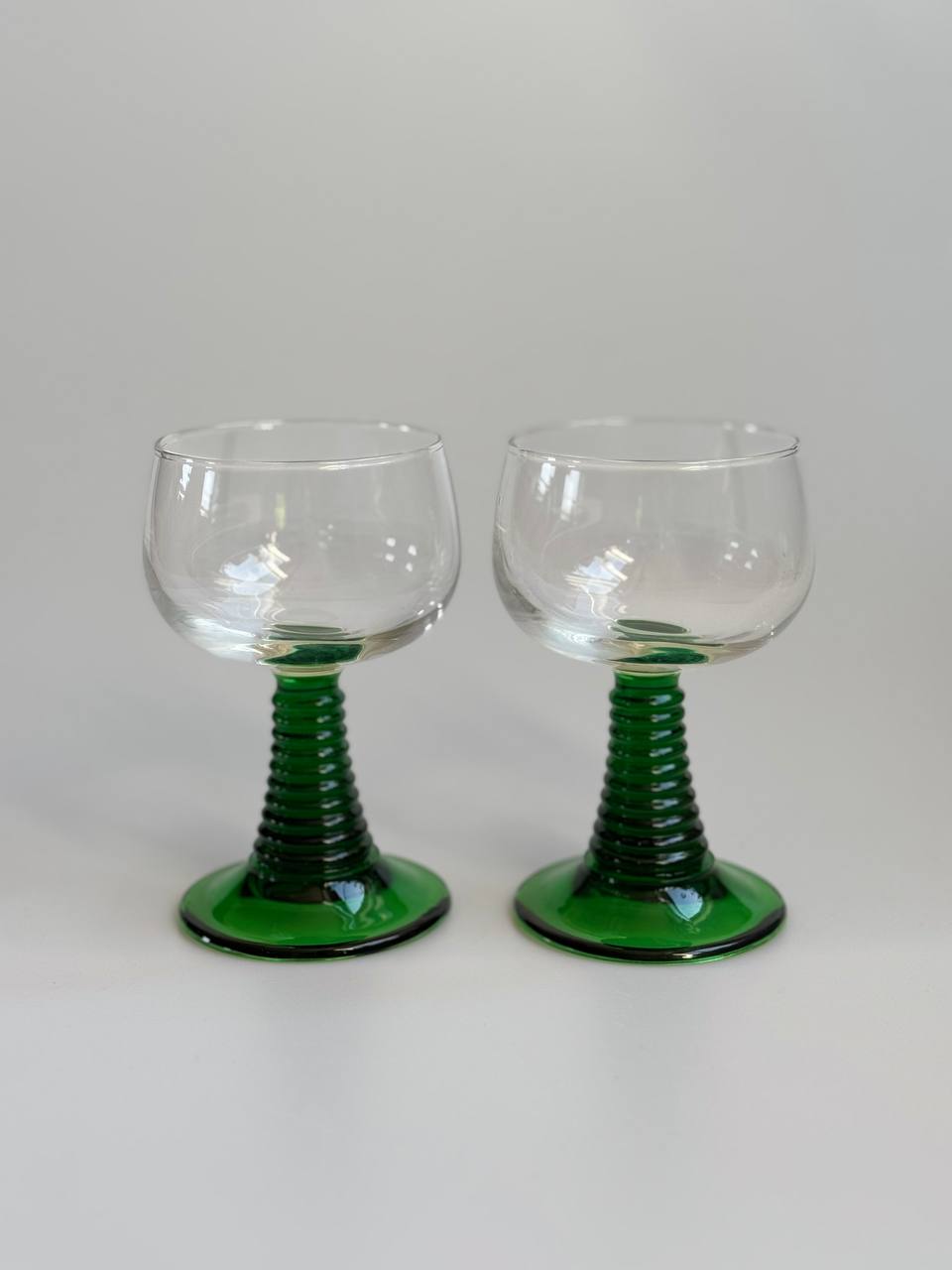 Vintage Luminarc Beehive Stem Wine Glasses – Set of 2 – Made in France