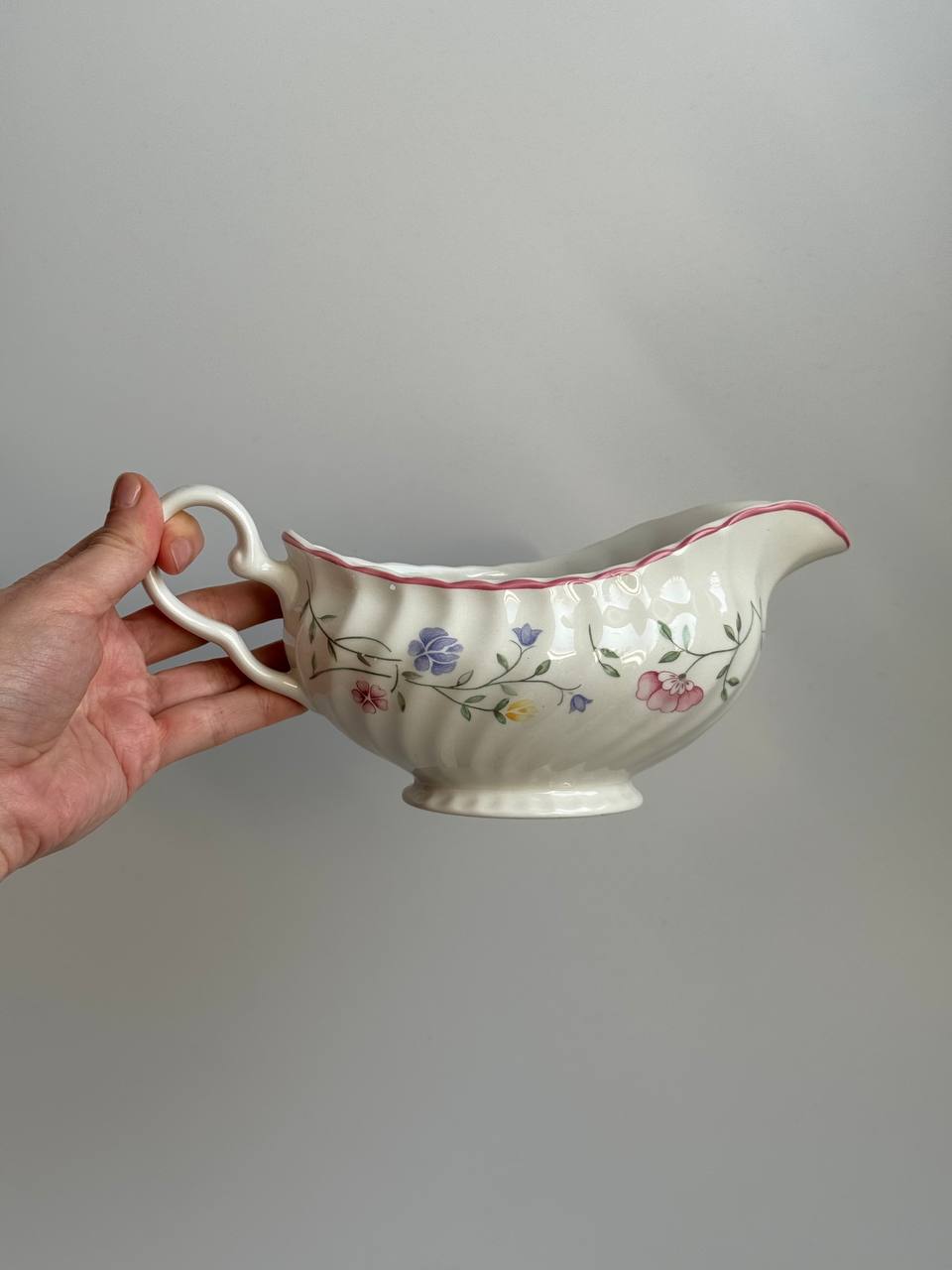 Vintage Johnson Brothers Summer Chintz Gravy Boat and Plate