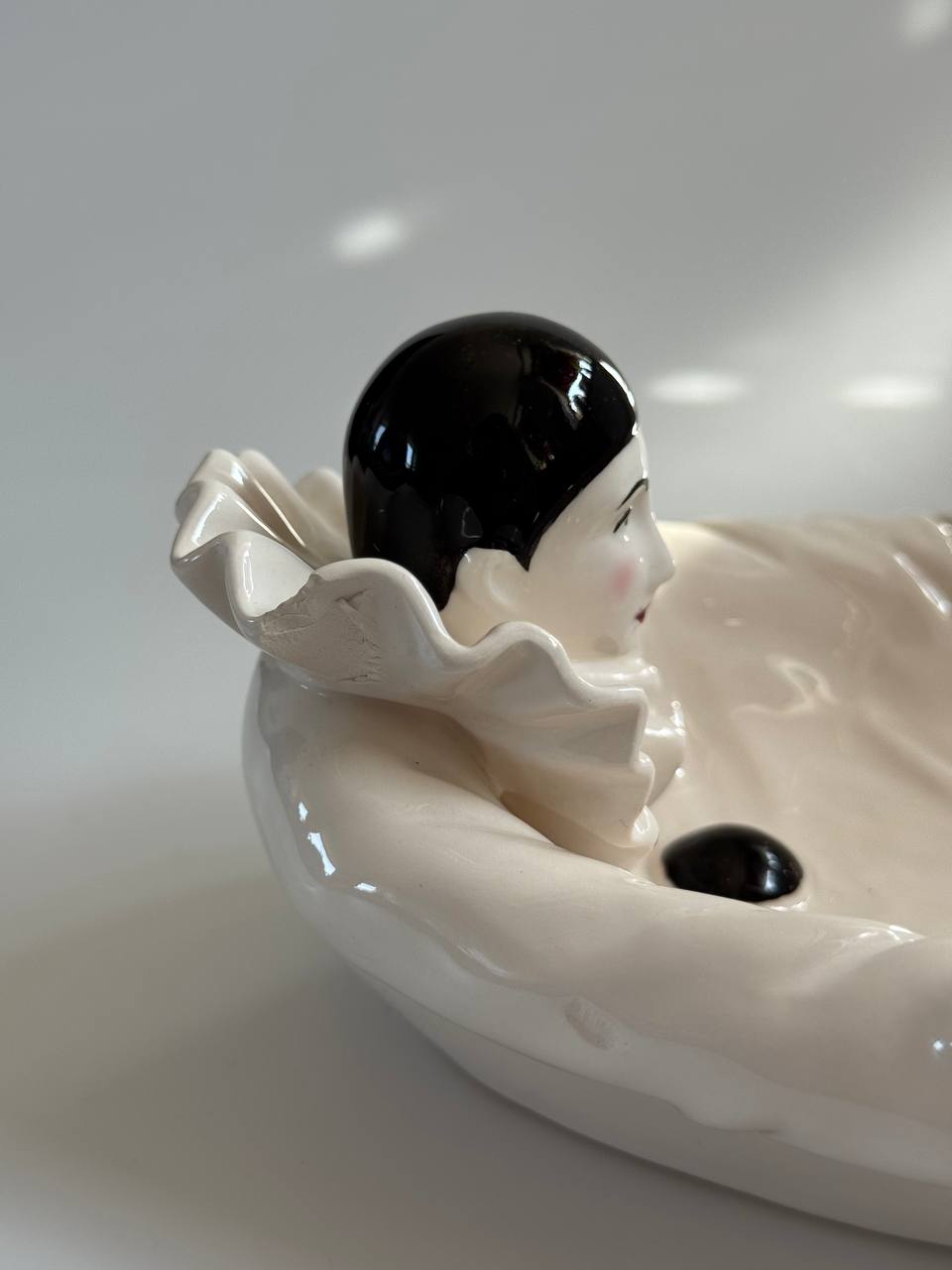 Vintage Pierrot Clown Ceramic Dish – Japan 1960s–80s | Soap or Jewellery Holder