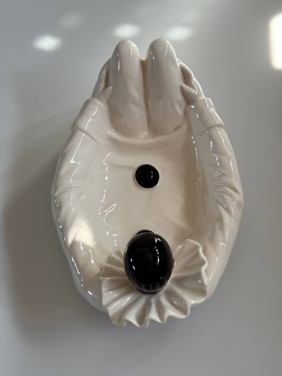 Vintage Pierrot Clown Ceramic Dish – Japan 1960s–80s | Soap or Jewellery Holder